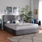 Baxton Studio Caronia Grey Velvet 2-Drawer King Size Platform Storage Bed 161-10216 - alternate 8